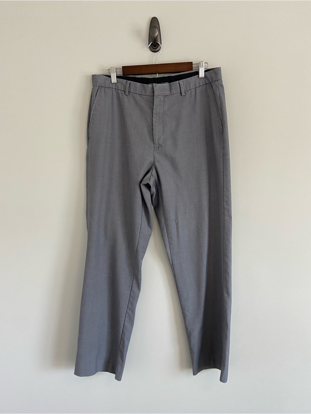 Calvin Klein Men's Gray Dress Pants - Tailored Straight Leg